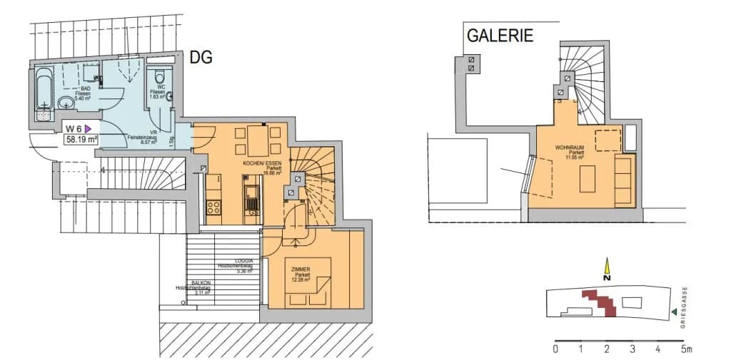2-Zimmer-Wohnung mieten in Graz – 63,55 m², € 828 – Bild 8 von 8