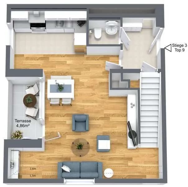 3-Zimmer-Wohnung mieten in Sankt Pölten – 115,59 m², € 1.415 – Bild 22 von 24