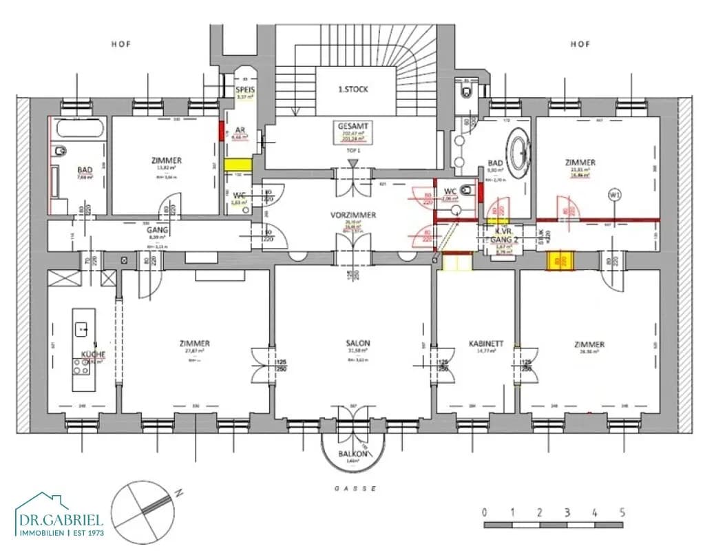 6-Zimmer-Wohnung mieten in Wien – 201,24 m², € 3.700 – Bild 14 von 14