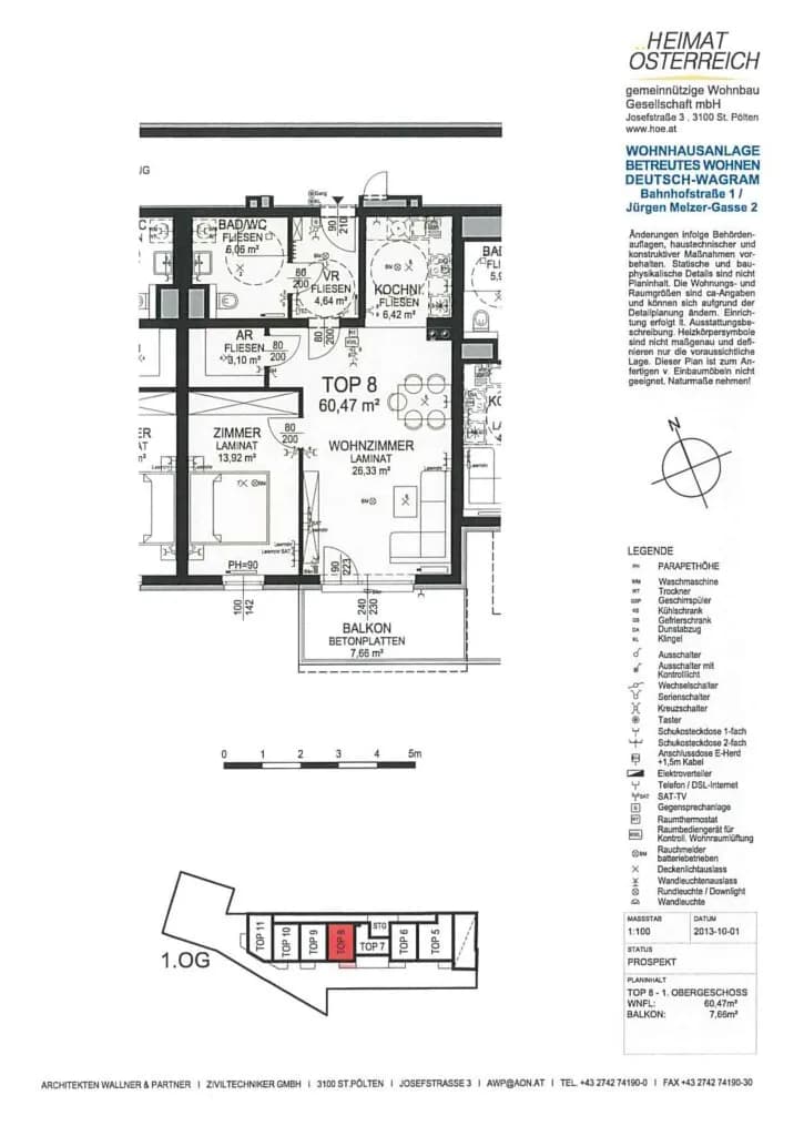 2-Zimmer-Wohnung mieten in Gänserndorf – 60,47 m², € 816 – Bild 6 von 6