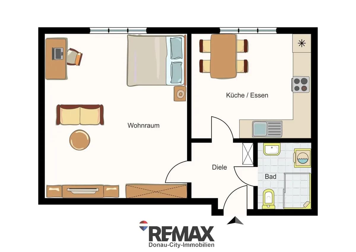 1-Zimmer-Wohnung kaufen in Wien – 42 m², € 129.000 – Bild 11 von 12