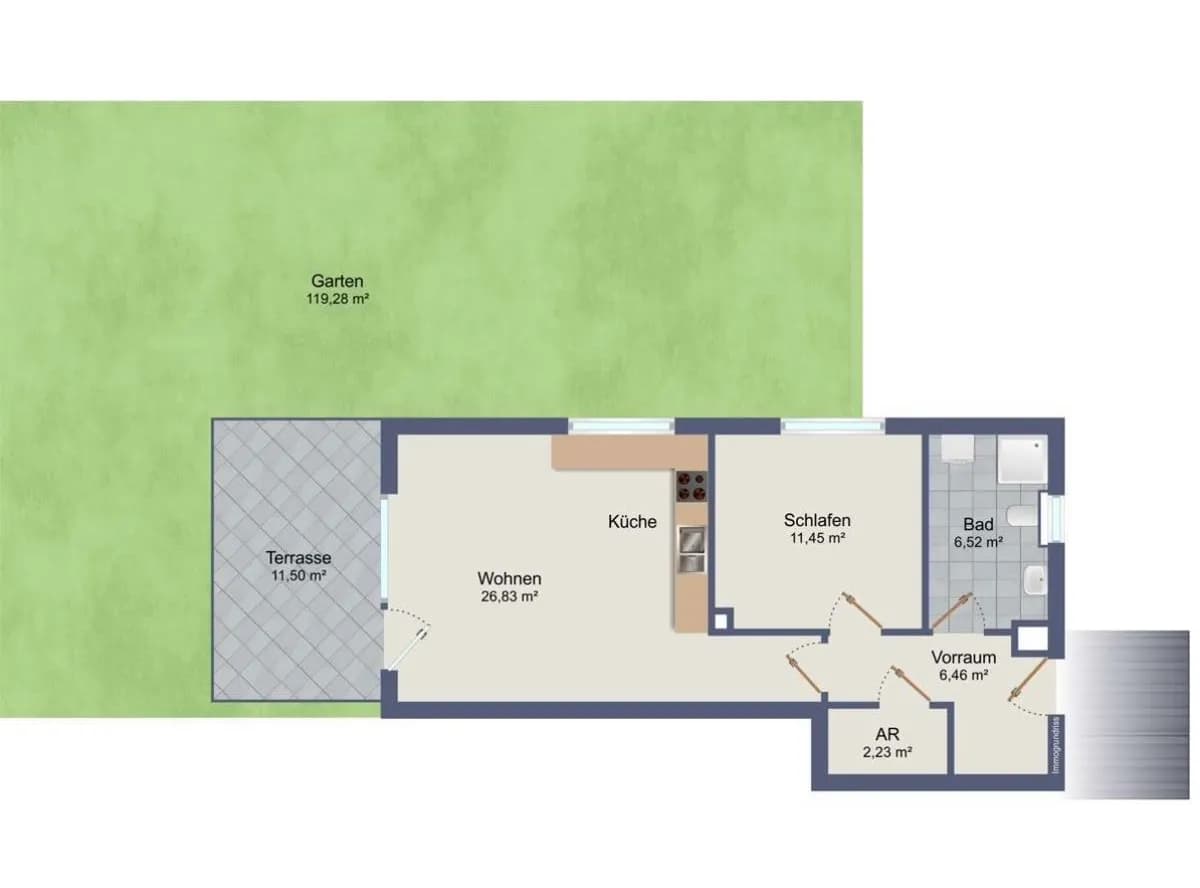 2-Zimmer-Wohnung mieten in Salzburg-Umgebung – 54 m², € 1.385 – Bild 9 von 10