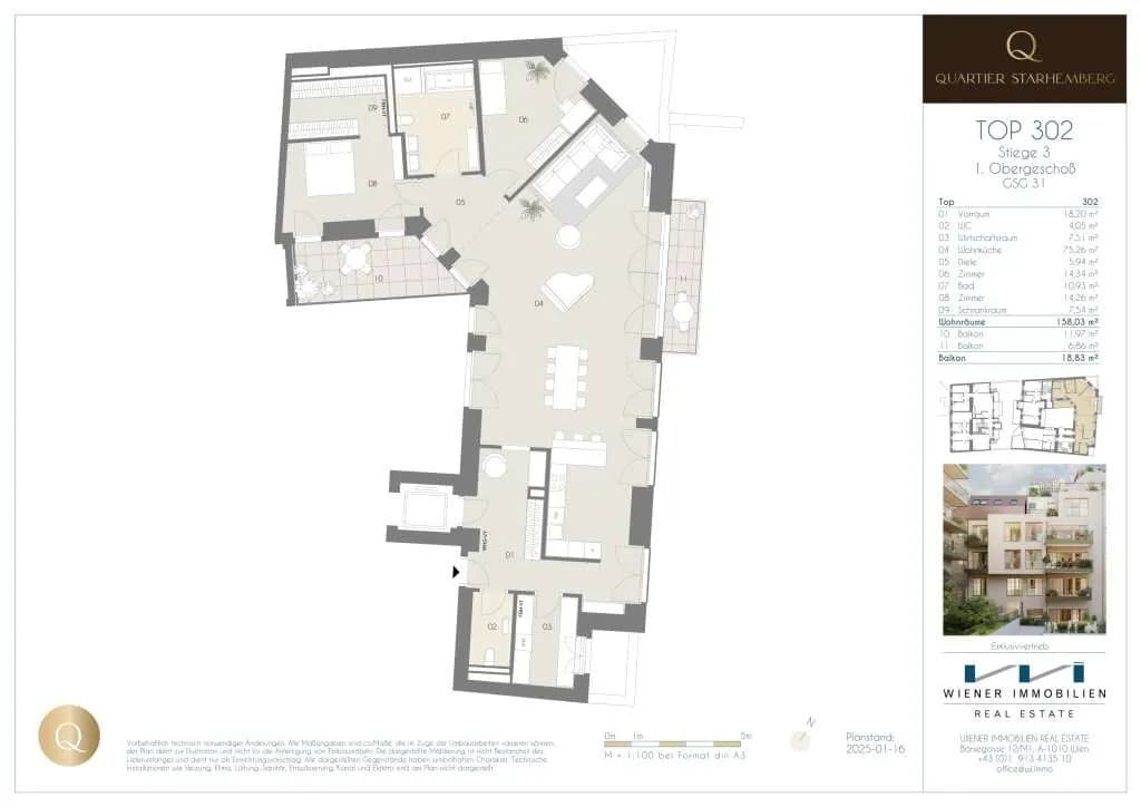 3-Zimmer-Immobilie kaufen in Wien – 158,03 m², € 1.640.000 – Bild 25 von 28