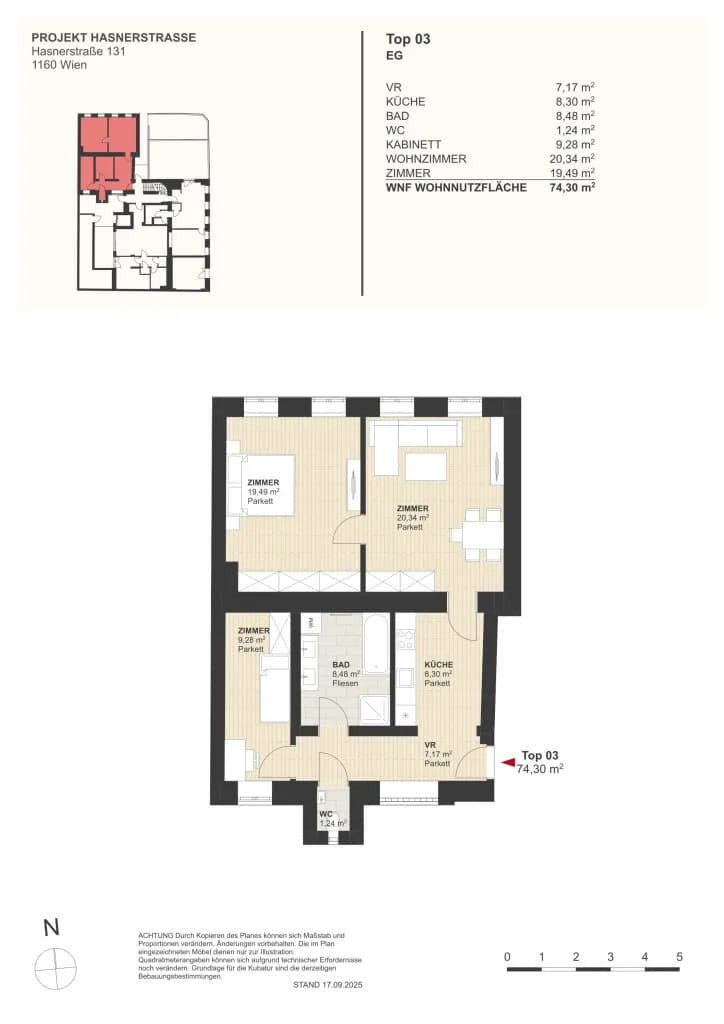 3-Zimmer-Gewerbeimmobilie kaufen in Wien – 74,3 m², € 385.973 – Bild 6 von 6