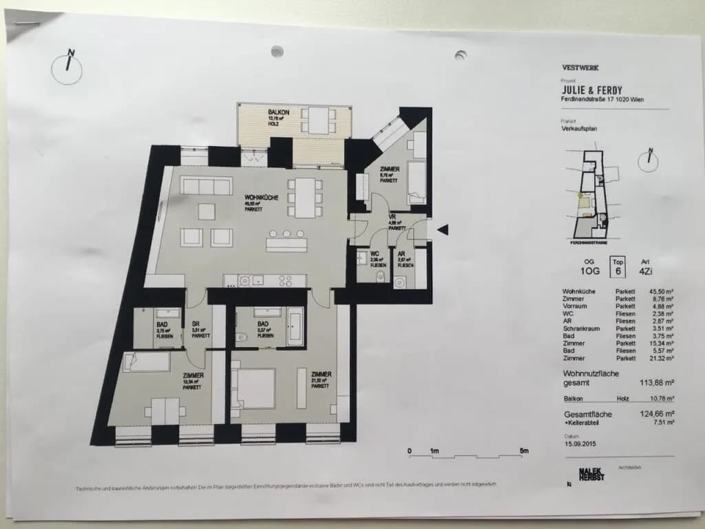 4-Zimmer-Wohnung kaufen in Wien – 113,88 m², € 1.180.000 – Bild 27 von 27
