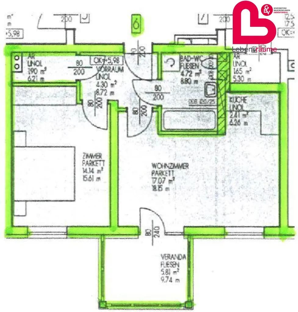 2-Zimmer-Wohnung mieten in Freistadt – 50,22 m², € 555 – Bild 12 von 12