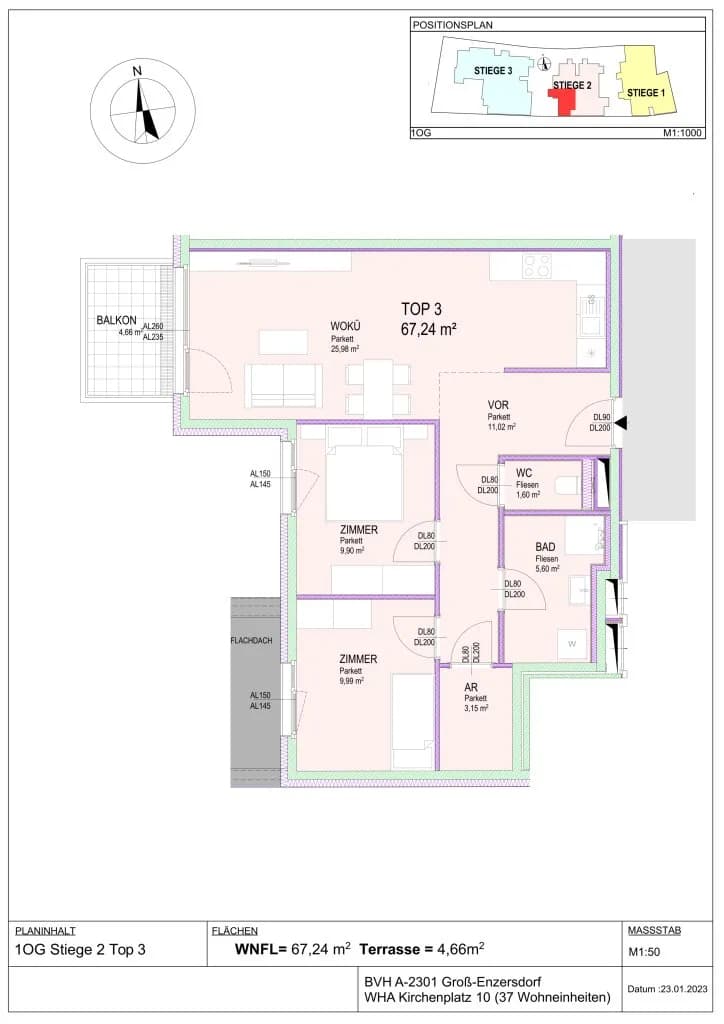 4-Zimmer-Wohnung kaufen in Gänserndorf – 81,55 m², € 489.707 – Bild 13 von 22