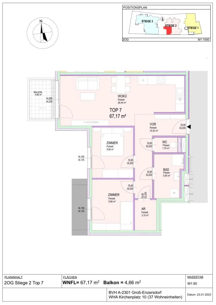 4-Zimmer-Wohnung kaufen in Gänserndorf – 81,55 m², € 489.707 – Bild 17 von 22
