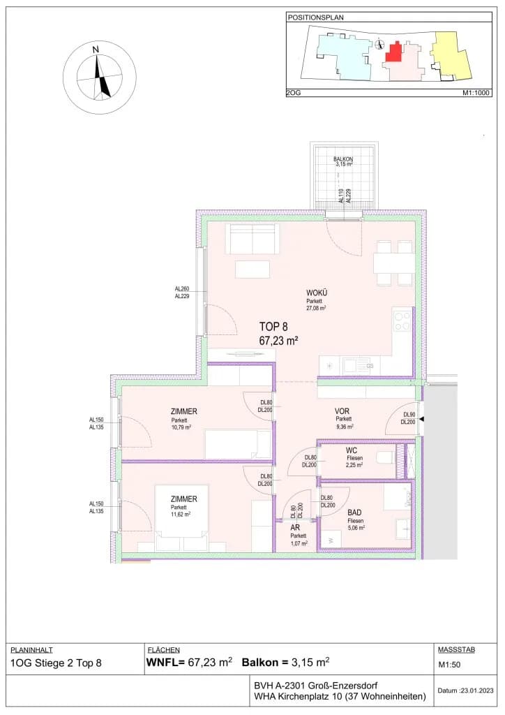 4-Zimmer-Wohnung kaufen in Gänserndorf – 81,55 m², € 489.707 – Bild 18 von 22