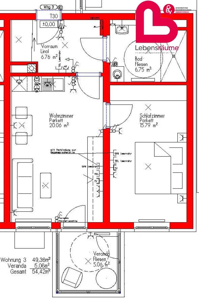 2-Zimmer-Wohnung mieten in Freistadt – 54 m², € 537 – Bild 7 von 7