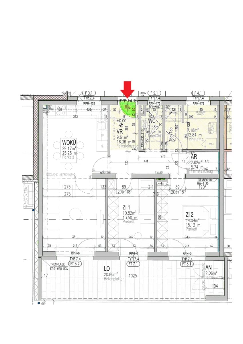 3-Zimmer-Wohnung mieten in Graz-Umgebung – 75,4 m², € 1.126 – Bild 2 von 22