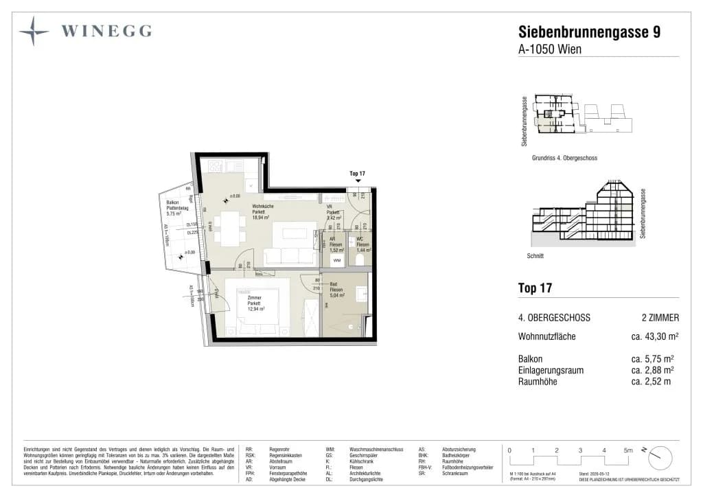 2-Zimmer-Wohnung kaufen in Wien – 43,3 m², € 397.100 – Bild 8 von 8