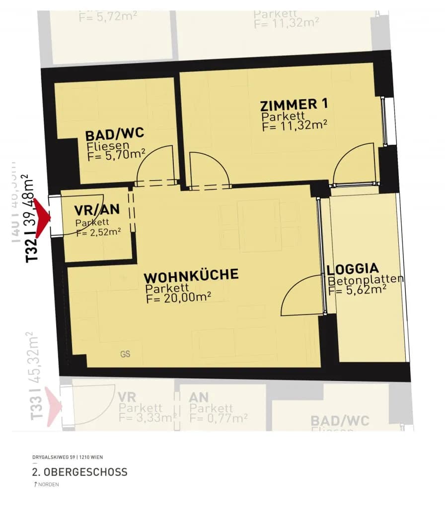 2-Zimmer-Wohnung mieten in Wien – 39,48 m², € 819 – Bild 15 von 15