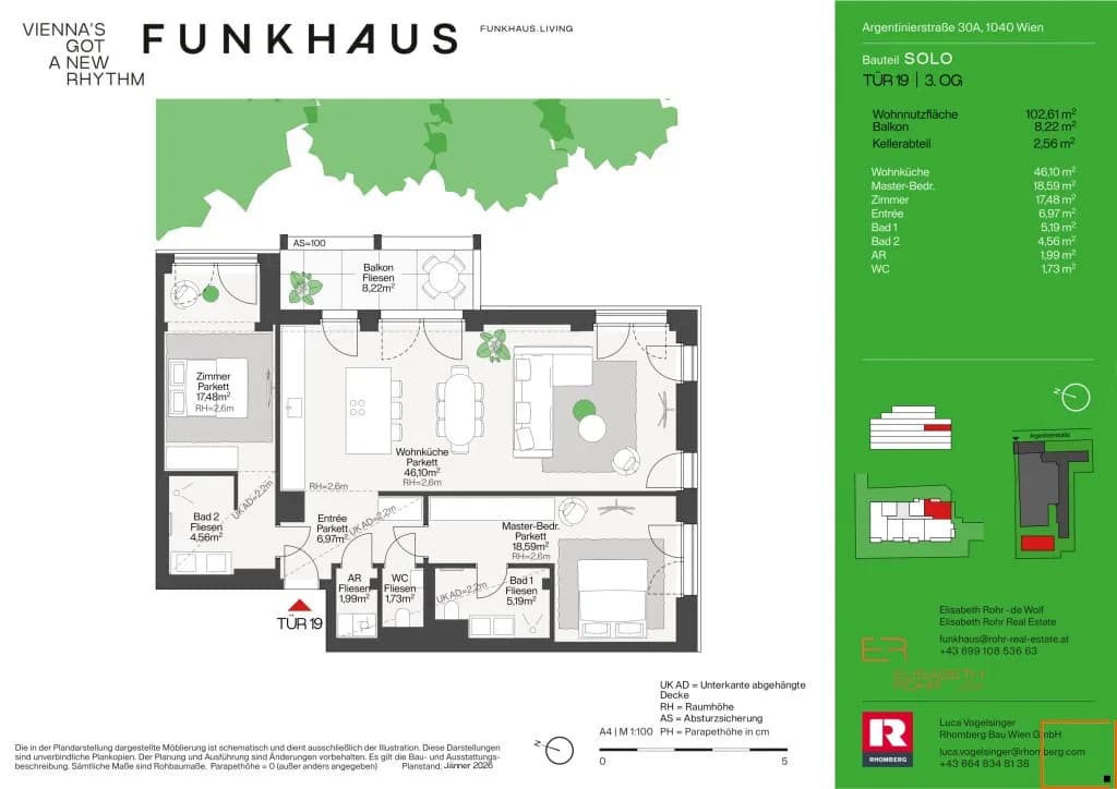 3-Zimmer-Wohnung kaufen in Wien – 102,79 m², € 1.190.000 – Bild 6 von 6