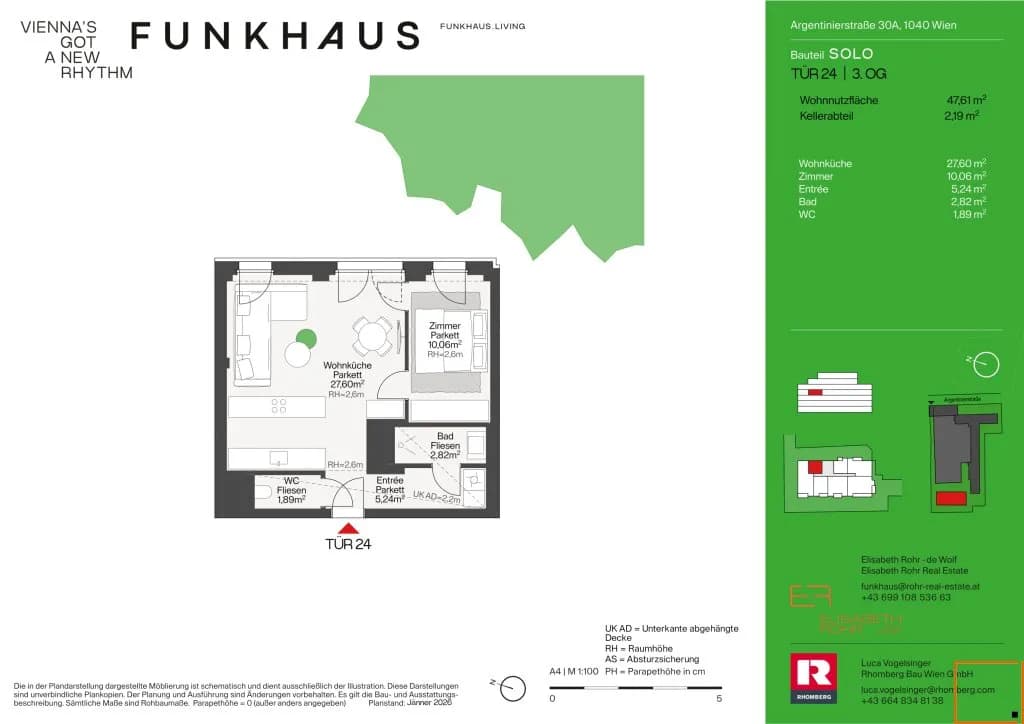 2-Zimmer-Wohnung kaufen in Wien – 47,61 m², € 590.000 – Bild 6 von 6