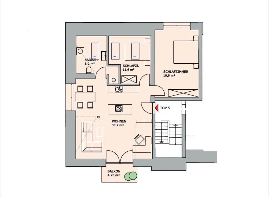3-Zimmer-Wohnung mieten in Salzburg-Umgebung – 78,1 m², € 1.522 – Bild 13 von 13