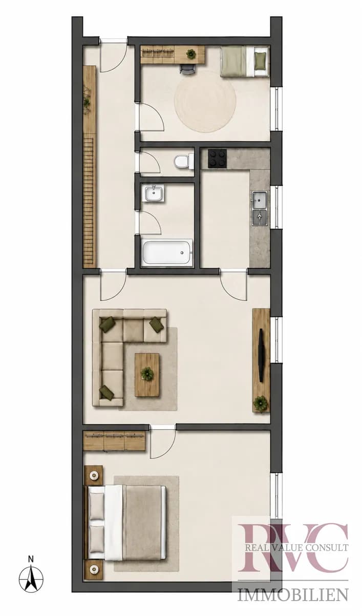 3-Zimmer-Wohnung kaufen in Salzburg Stadt – 61,57 m², € 279.000 – Bild 7 von 7