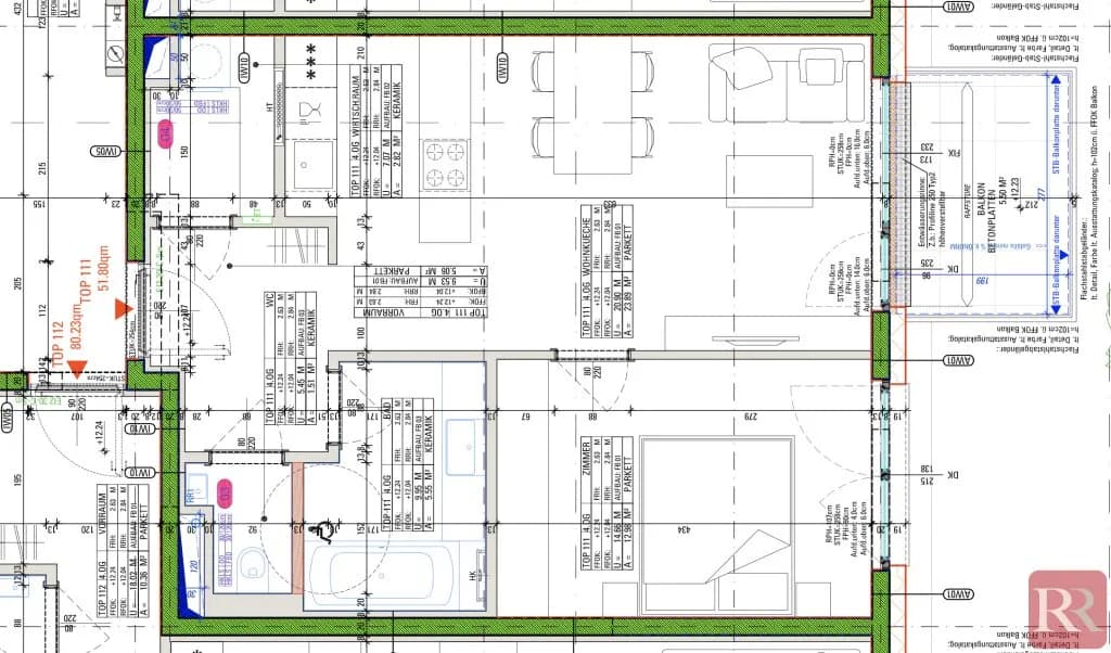 2-Zimmer-Wohnung mieten in Tulln – 51,81 m², € 1.079 – Bild 8 von 8