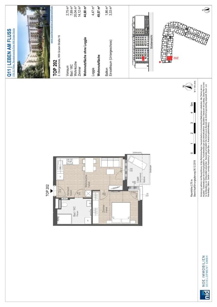 2-Zimmer-Wohnung mieten in Sankt Pölten – 49,07 m², € 799 – Bild 13 von 13