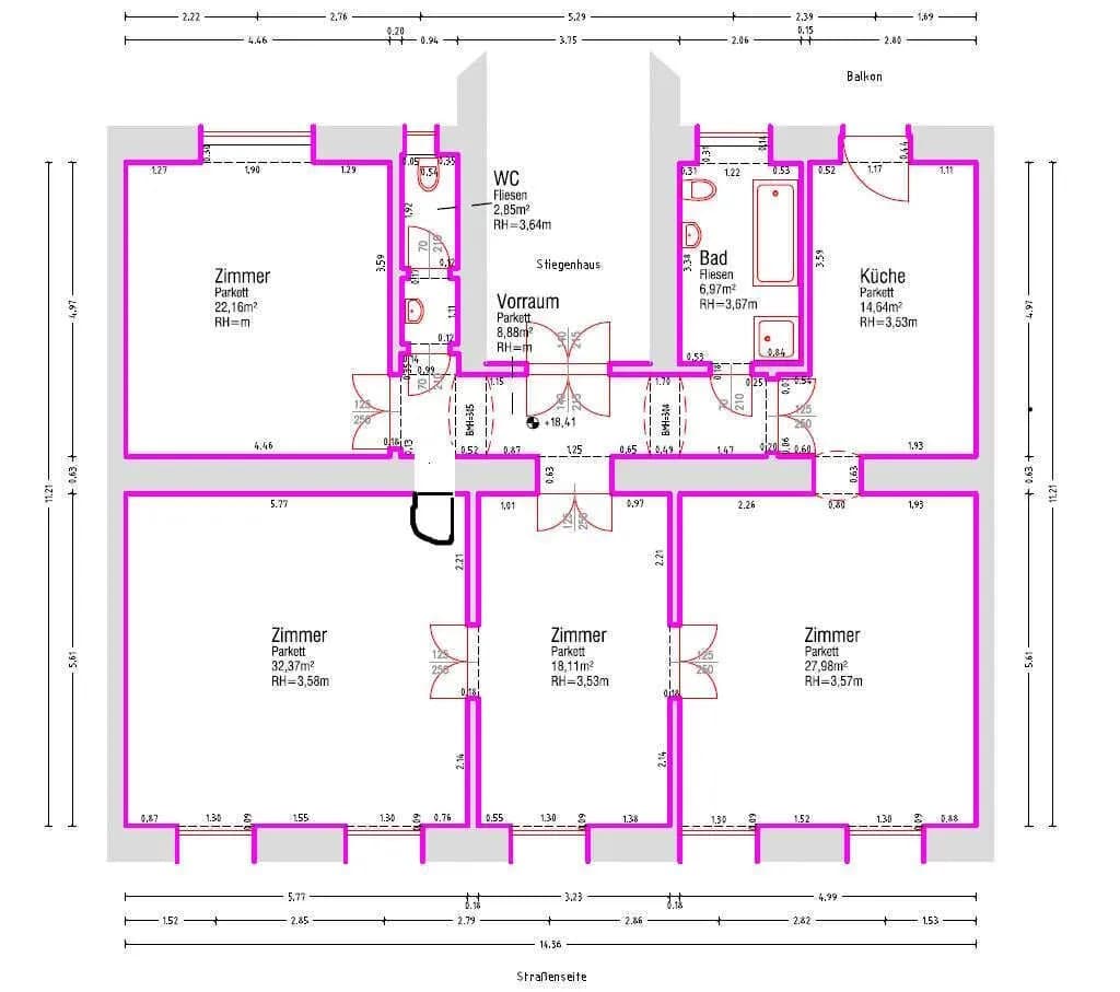 4-Zimmer-Wohnung mieten in Graz – 133 m², € 1.252 – Bild 12 von 12