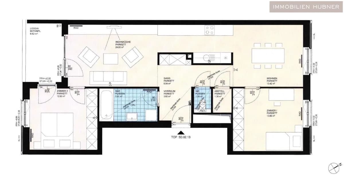 3-Zimmer-Wohnung mieten in Wien – 90 m², € 1.646 – Bild 13 von 14