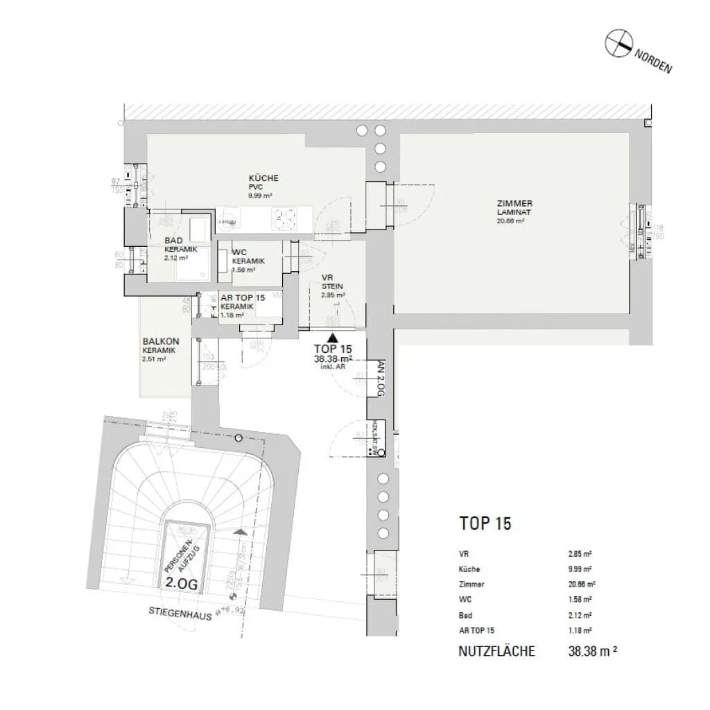 1-Zimmer-Wohnung kaufen in Graz – 37,3 m², € 139.000 – Bild 10 von 10
