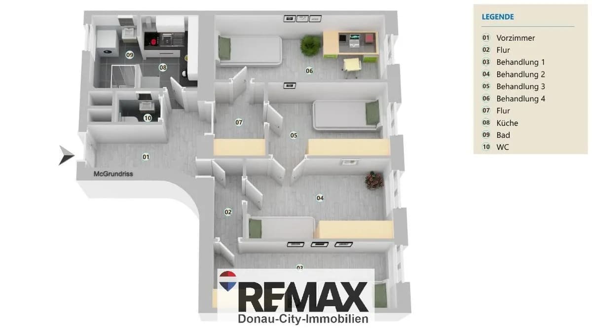 2-Zimmer-Gewerbeimmobilie mieten in Wien – 62 m², € 1.280