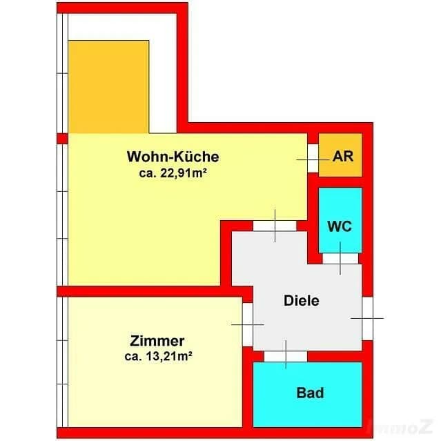 2-Zimmer-Wohnung mieten in Graz – 47,06 m², € 557