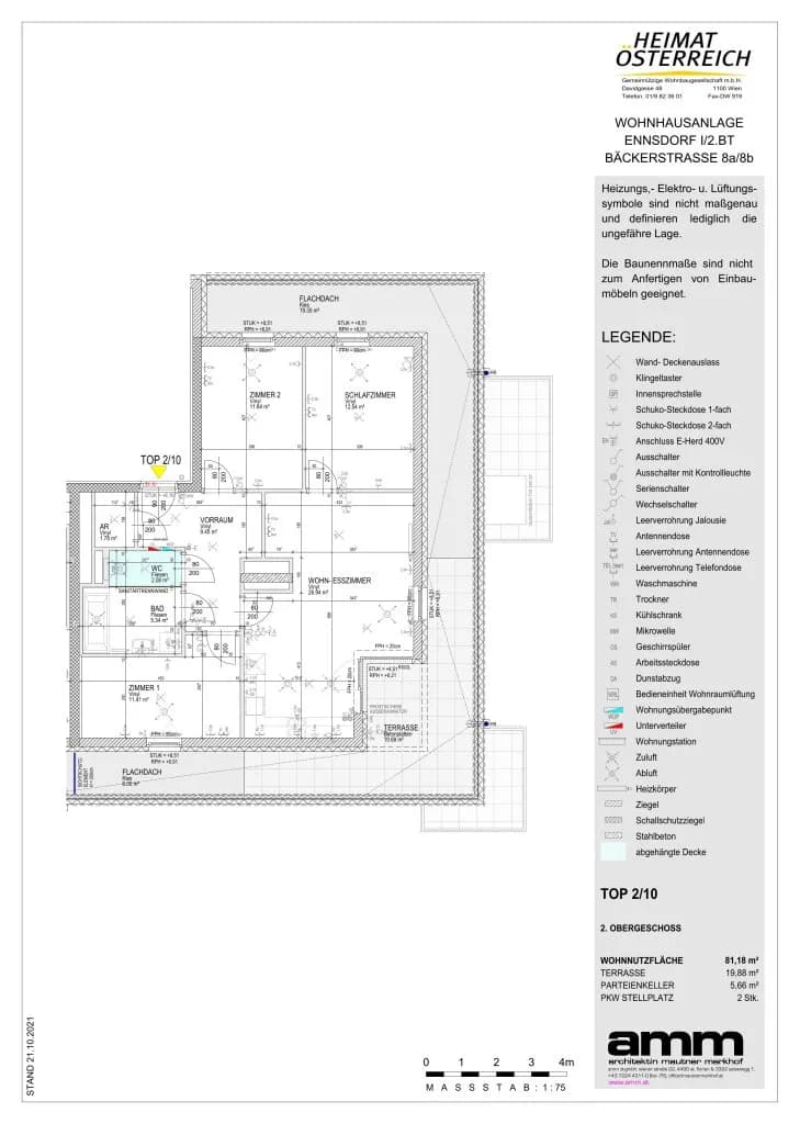 4-Zimmer-Wohnung mieten in Amstetten – 81,18 m², € 958