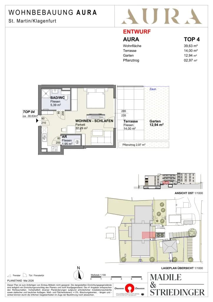 1-Zimmer-Wohnung kaufen in Klagenfurt – 39,63 m²