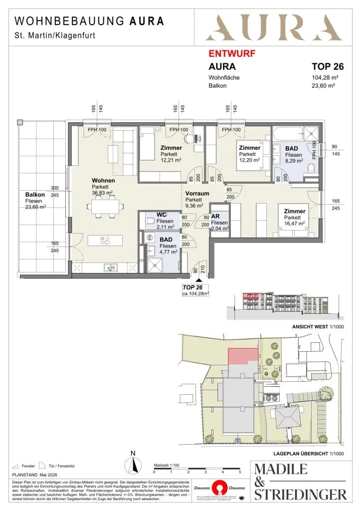 4-Zimmer-Wohnung kaufen in Klagenfurt – 104,28 m²