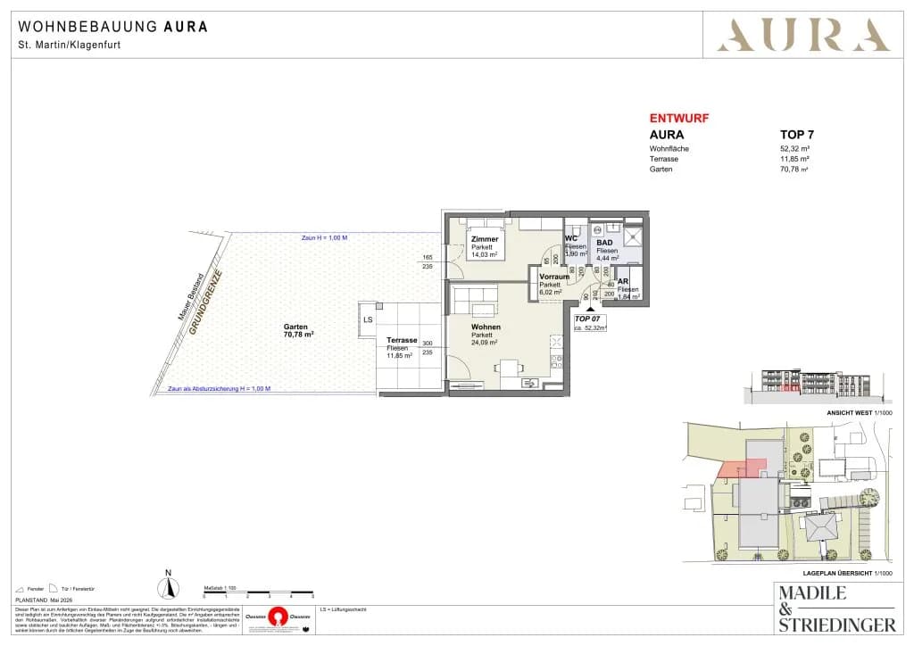 2-Zimmer-Wohnung kaufen in Klagenfurt – 52,32 m²