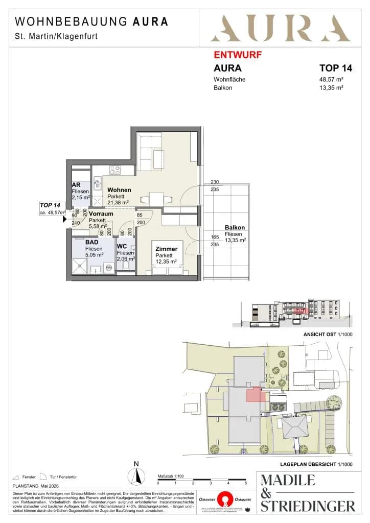 1-Zimmer-Wohnung kaufen in Klagenfurt – 48,57 m²