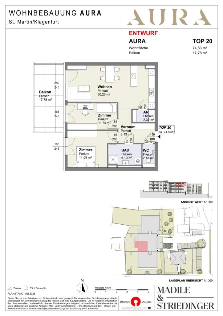 2-Zimmer-Wohnung kaufen in Klagenfurt – 74,83 m²