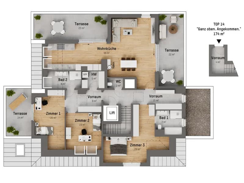 4-Zimmer-Wohnung kaufen in Wien – 173,68 m², € 1.599.900