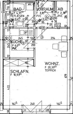 1-Zimmer-Wohnung mieten in Leoben – 48,43 m², € 494