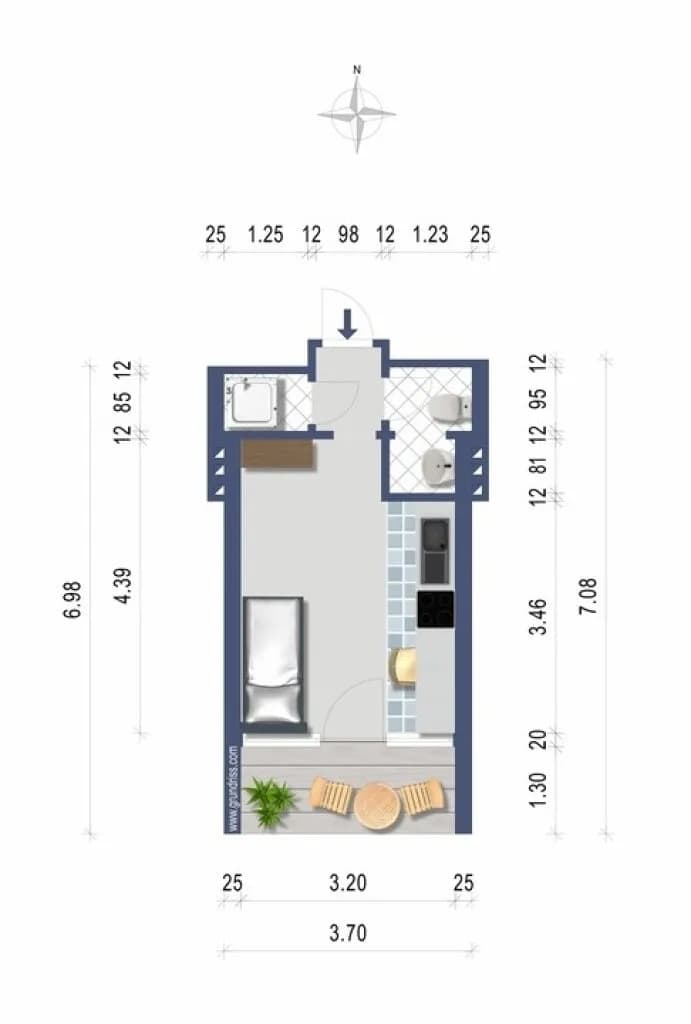 1-Zimmer-Wohnung mieten in Liezen – 22 m², € 465